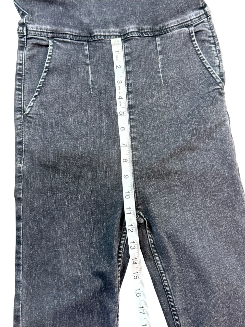 Free People Denim Jumpsuit Dark Wash Sleeveless Stretch One Piece Size 2